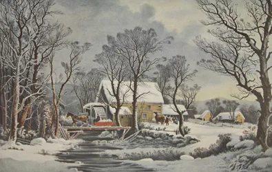 Winter auf dem Land - Die alte Getreidemühle